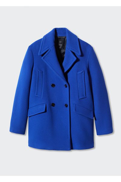 MANGO Women's Blue Coat 37936719