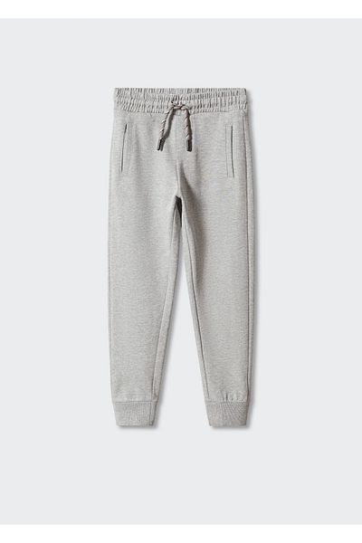 MANGO Spodnie chłopięce metalowo-szare 57901041