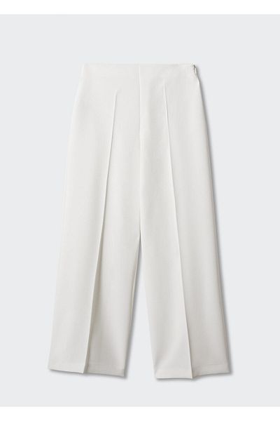 MANGO Natural Women's Trousers -57350151