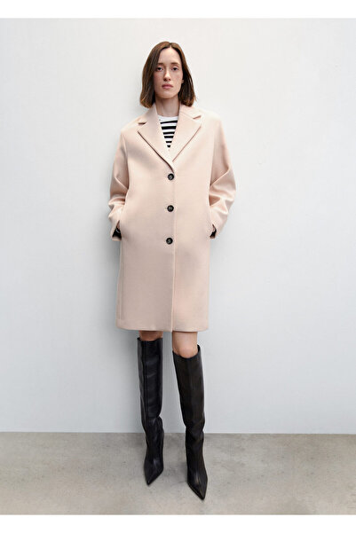 MANGO Woman Skin Color Women's Overcoat47000281