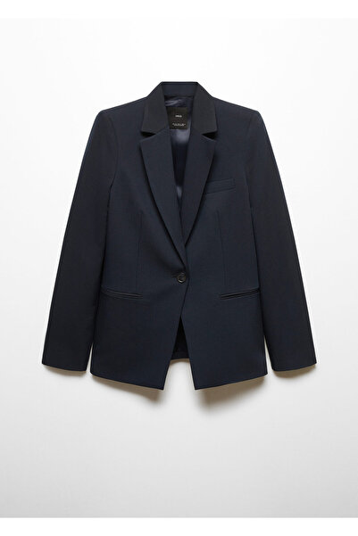 MANGO Kadın Parlak Mavi Blazer Ceket 57340365