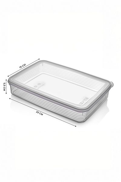 Kitchen Life 4 Pieces 2300 ml Refrigerator and Microwave Storage Container - Refrigerator Organizer Storage Box
