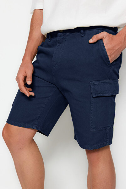 Trendyol Collection Indigo Relaxed Shorts & Bermudas Tmnss23Sr00065