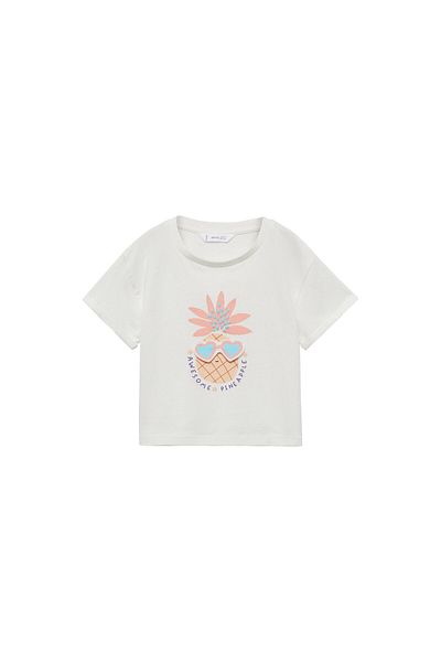 MANGO Woman Dívčí tričko Cherry White 67007950