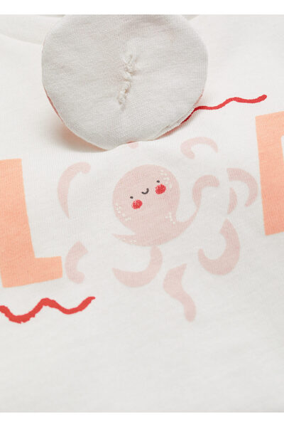 MANGO Woman Kirik Beyaz Kız Bebek T-Shirt 67007952