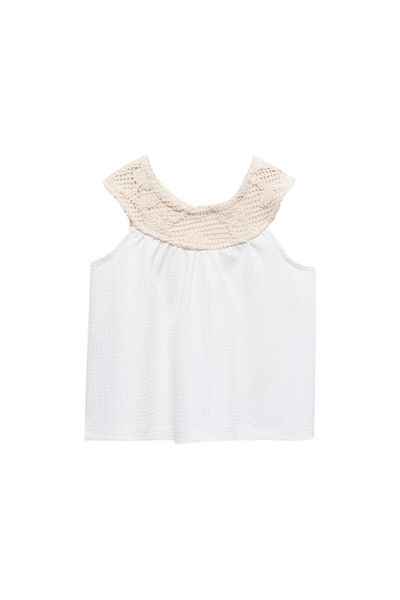 MANGO Woman Tricou alb cireș pentru fetiță 67006045