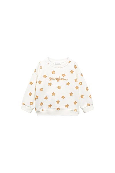 MANGO Kirik White Baby Girl Sweatshirt - 67013687