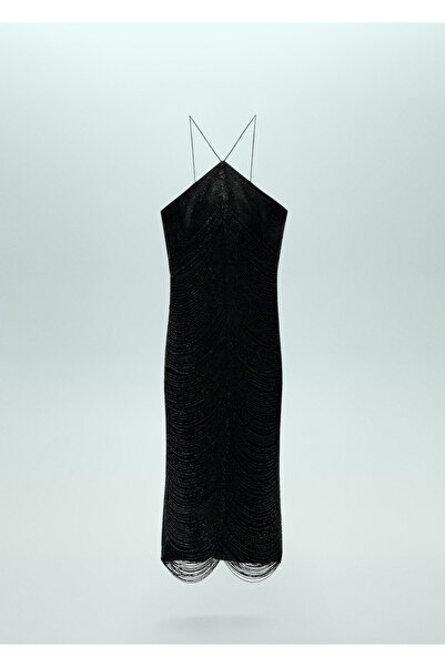 MANGO Μαύρο γυναικείο φόρεμα 57088269