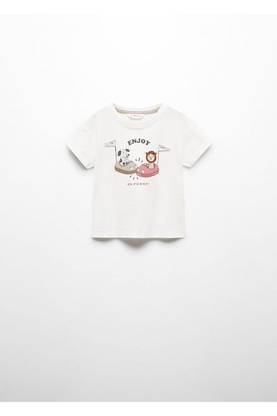 MANGO Kirik White Baby Boy Tričko 67004479