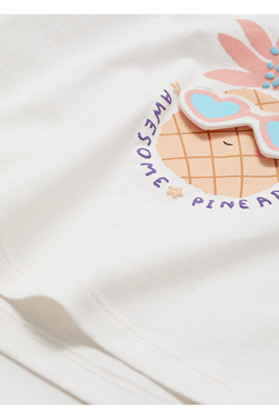 MANGO Woman Dívčí tričko Cherry White 67007950