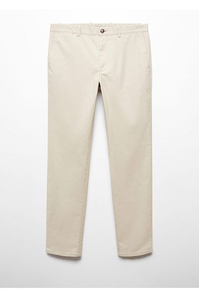 MANGO Men's Beige Trousers 67000619
