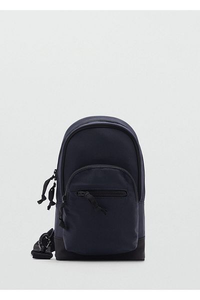 MANGO Woman Ανδρική τσάντα Navy Blue 67096729