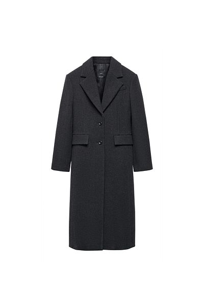MANGO Woman Women's Gray Coat 57057746