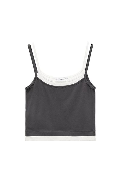 MANGO Graues Damen-Bustier 67066736