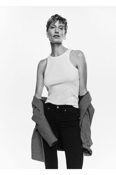 MANGO Woman Siyah Denim Kadın Pantolon 37000103