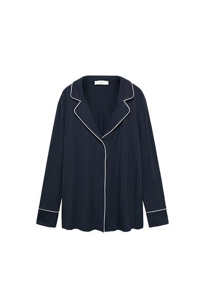 MANGO Woman Navy Blue Women's Pajama Top 67954020