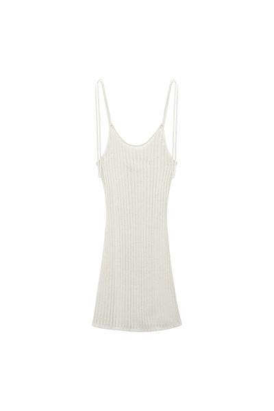 MANGO Woman Λευκό Γυναικείο Φόρεμα 67059604