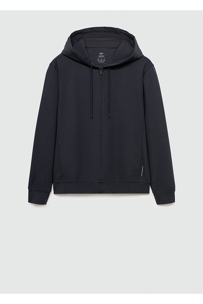 MANGO Ανδρικό φούτερ Navy Blue 67089223
