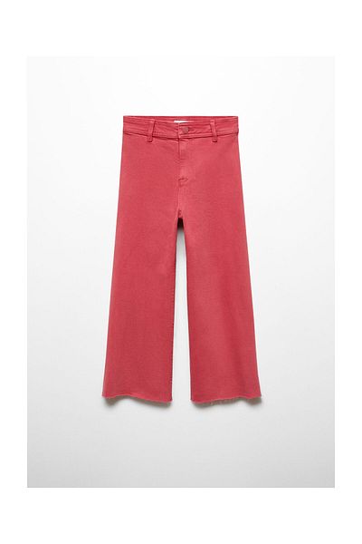 MANGO Kids Frayed hem culotte jeans