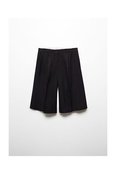 MANGO Woman Bermudashorts mit Kontrastbesatz