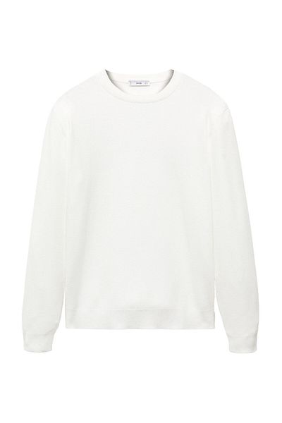 MANGO Man Strukturierter Baumwollpullover