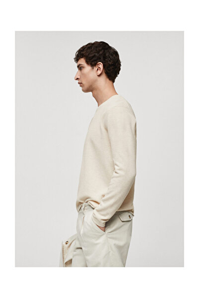 MANGO Man Pulover din bumbac tricotat