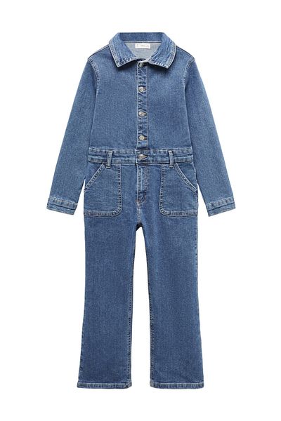 MANGO Kids Langer Jeans-Jumpsuit