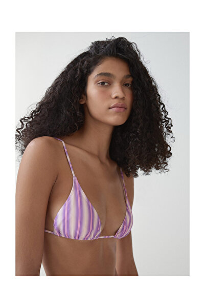 MANGO Woman Striped bikini top