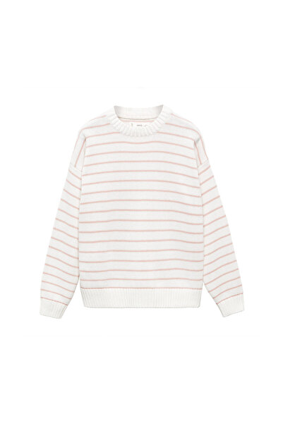 MANGO Kids Pulover în dungi din bumbac