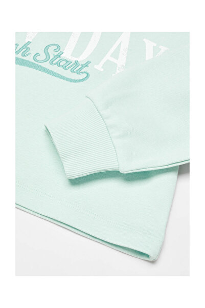 MANGO Kids Ustřižená mikina se vzkazem