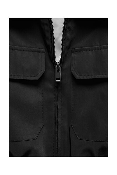 MANGO Woman Κομμένο παλτό με τσέπες