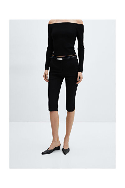 MANGO Woman Capri trousers with belt