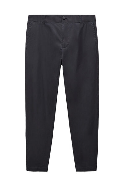 MANGO Man 100% slim-fit cotton trousers