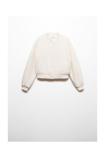 MANGO Woman Bomberjacke aus Tweed