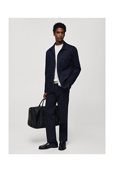 MANGO Man Bavlněná košile s kapsou na hrudi