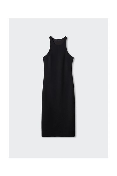 MANGO Woman Midi šaty s rozparkem