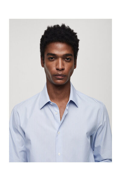 MANGO Man Slim-fit striped Coolmax« shirt