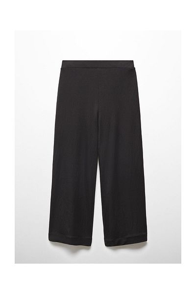 MANGO Woman Crop kalhoty s elastickým pasem