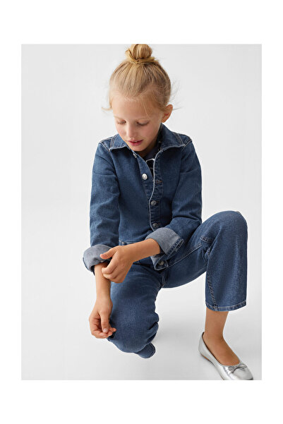 MANGO Kids Dlouhá džínová kombinéza