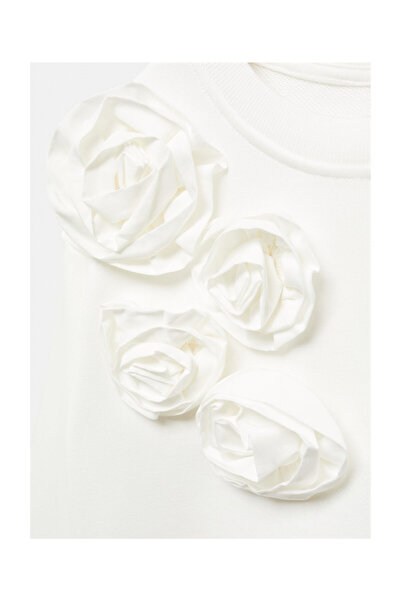 MANGO Kids Hanorac cu flori in relief