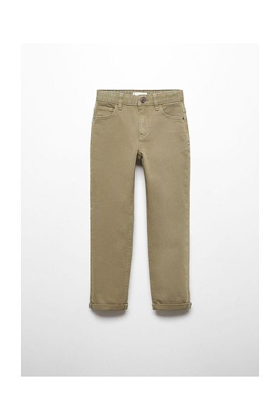 MANGO Kids Gerade geschnittene Baumwollhose