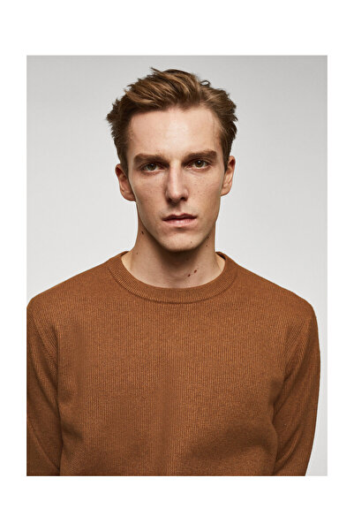 MANGO Man Sveter zo štruktúrovanej bavlny