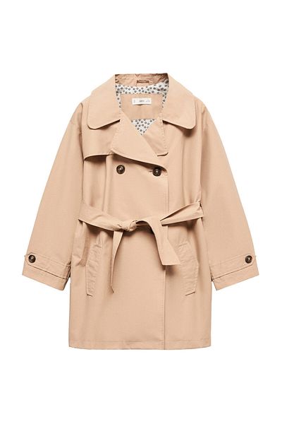 MANGO Kids Belt gabardine trench