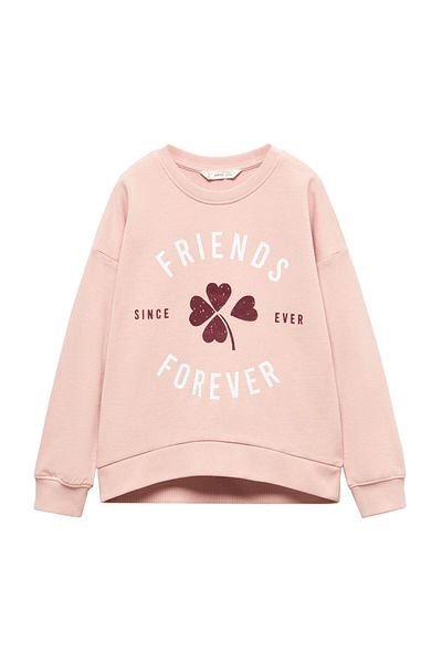 MANGO Kids Sweatshirt aus Baumwollmischung mit Aufschrift