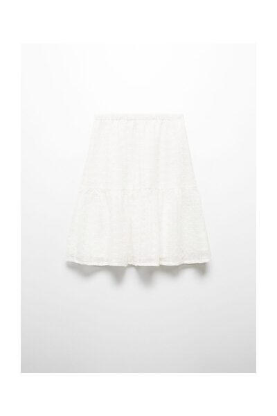 MANGO Kids Floral embroidery skirt