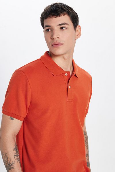 Tudors Ανδρικό T-Shirt Slim Fit Slim Fit 100% βαμβακερό πλακάκι με γιακά πόλο