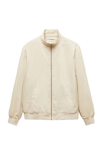 MANGO Man Stretch cotton jacket with zip