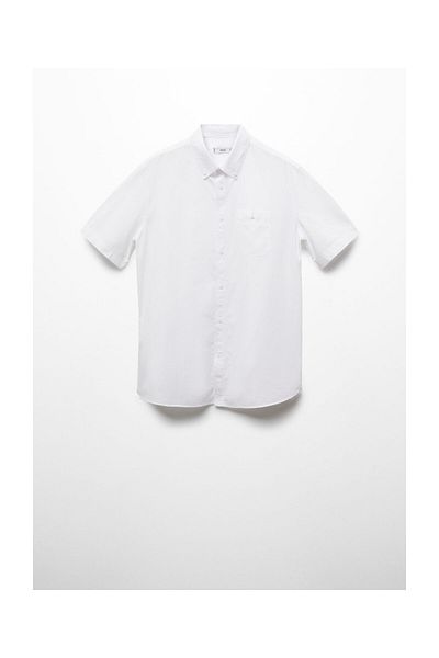 MANGO Man 100% cotton short-sleeved shirt