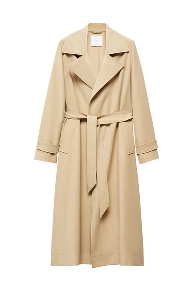 MANGO Woman Trench fluid cu rever