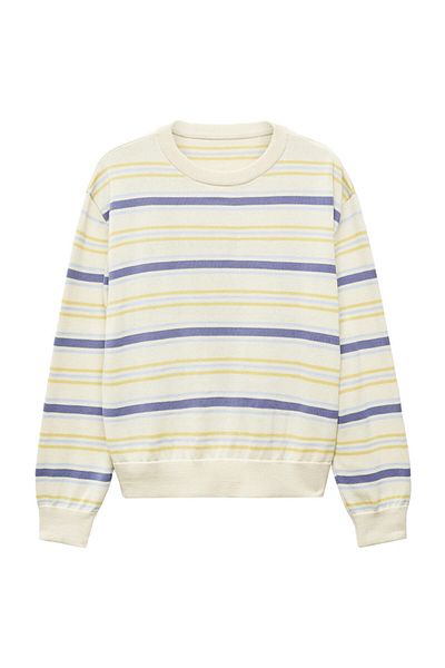 MANGO Woman Round-neck striped sweater